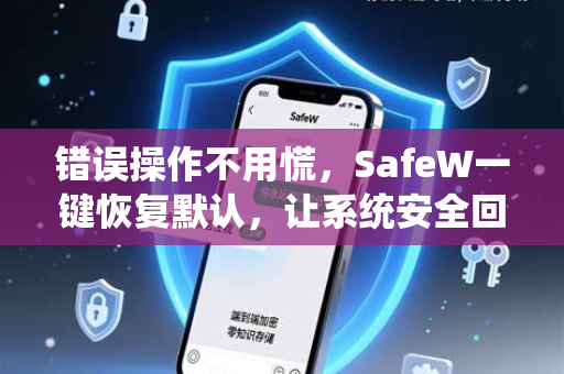 错误操作不用慌，SafeW一键恢复默认，让系统安全回归初心