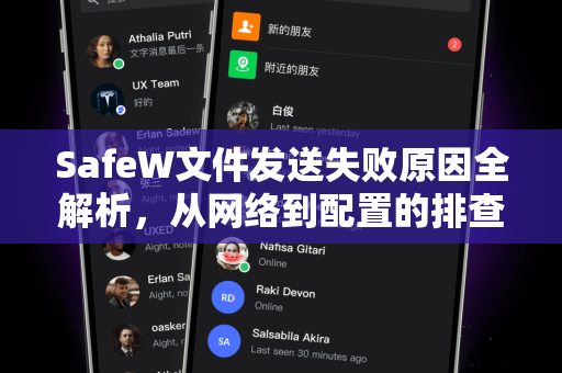 SafeW文件发送失败原因全解析，从网络到配置的排查指南